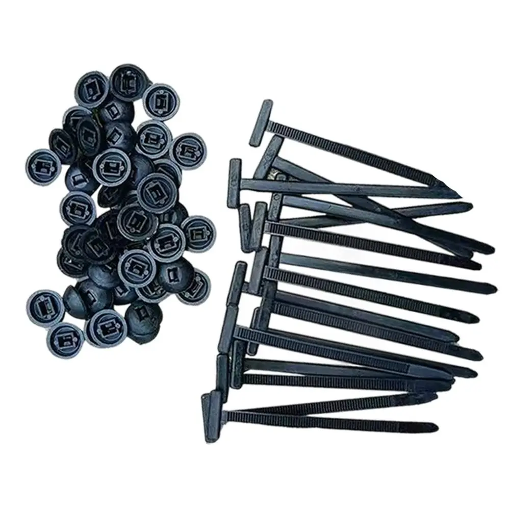 20/50100Pcs Multipurpose Nylon Universal Cable Tie Buckle Self-Locking Nylon Buckle Tie Holder Cable Tie Retainer