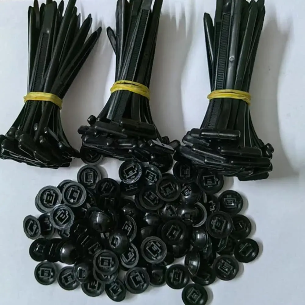 20/50100Pcs Multipurpose Nylon Universal Cable Tie Buckle Self-Locking Nylon Buckle Tie Holder Cable Tie Retainer