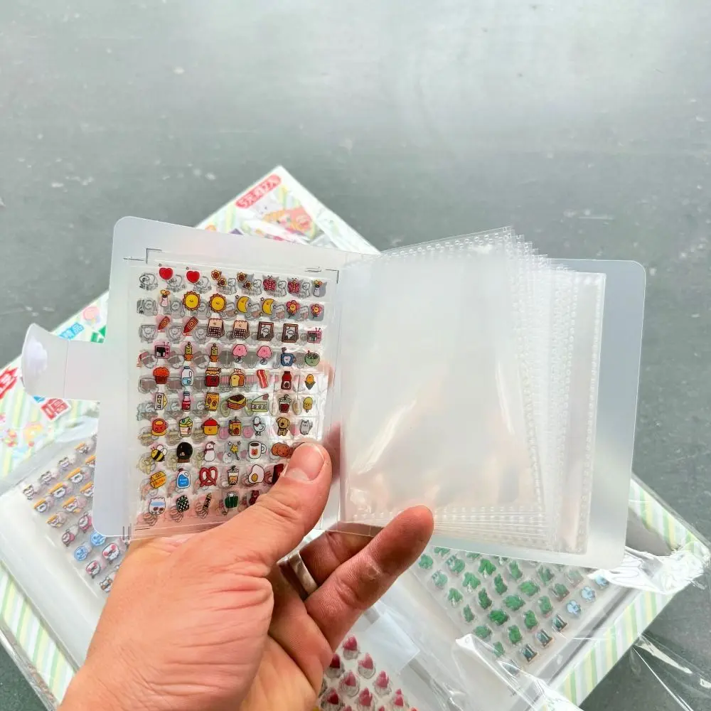 32/60 Slots Nail Stickers Album Empty Transparent Sticker Storage Book Photo Size Nail Accessories Organizer Accessories Storage