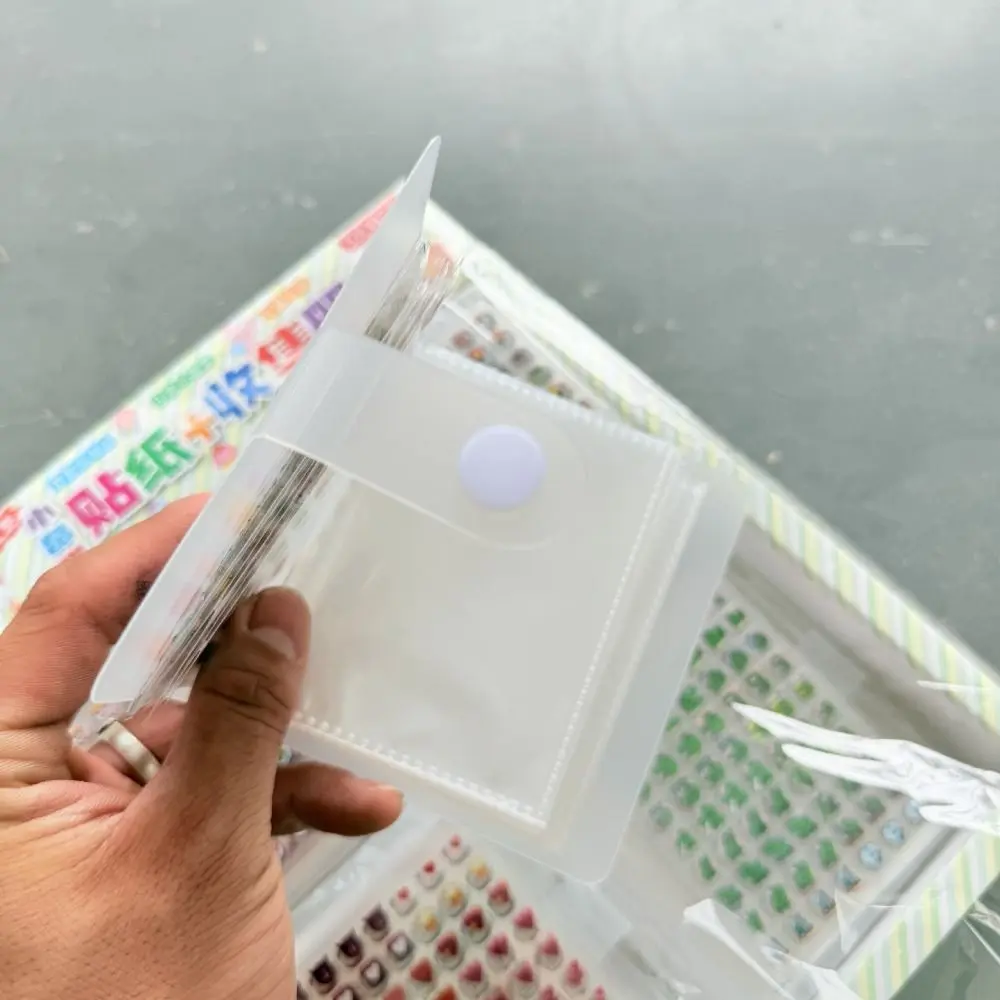 32/60 Slots Nail Stickers Album Empty Transparent Sticker Storage Book Photo Size Nail Accessories Organizer Accessories Storage