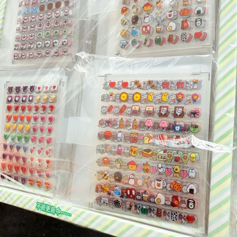 32/60 Slots Nail Stickers Album Empty Transparent Sticker Storage Book Photo Size Nail Accessories Organizer Accessories Storage