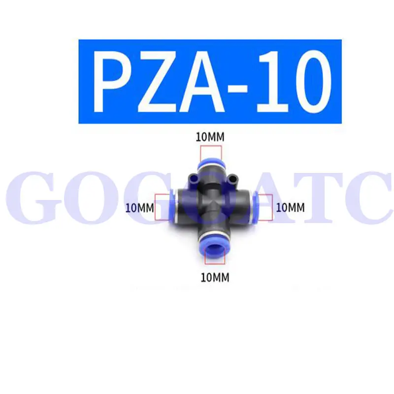 Pneumatic quick plug cross four-way PZA04 PZA06 PZA08 PZA10 PZA12 PZA16