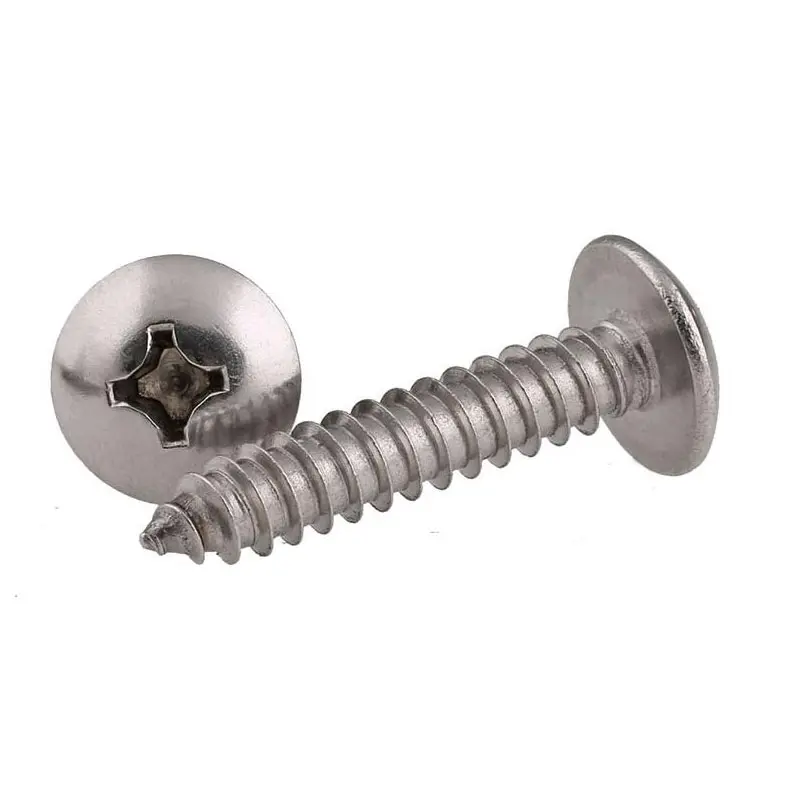 M3M4 SS 304  Cross Large Flat Head Self-tapping Screw Lengthened Woodworking Screw Mushroom Head Self-acting Roll Screw
