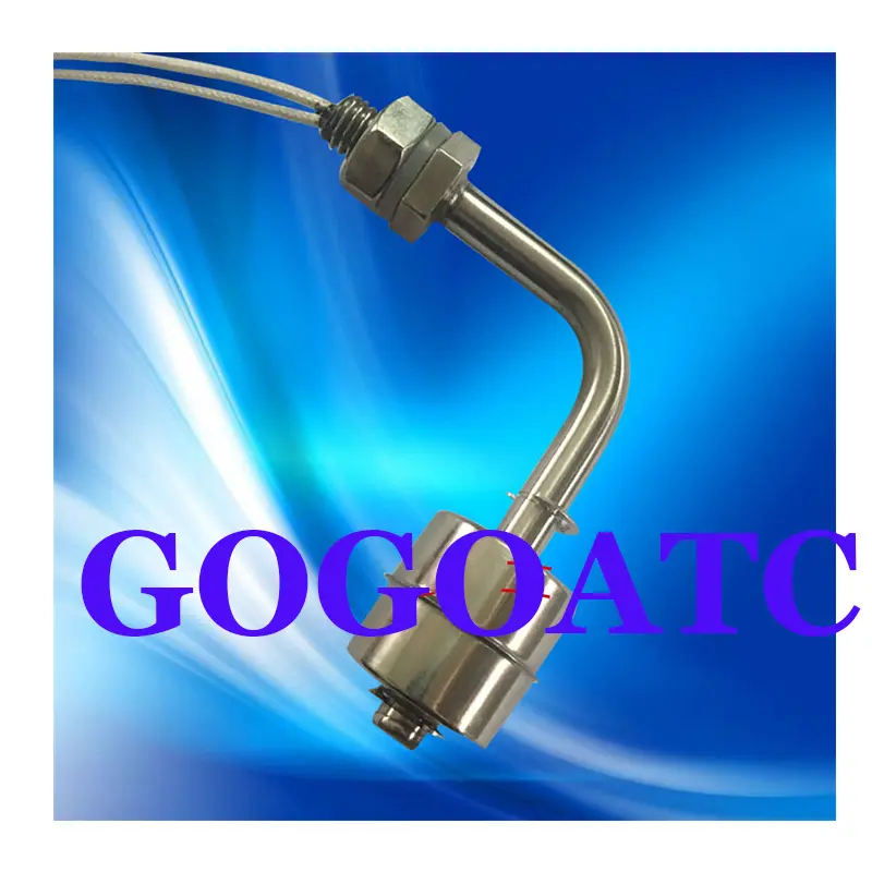 Water level sensor liquid level switch stainless steel float switch 90 degree angle bent screw is m10 dry reed switch sensor