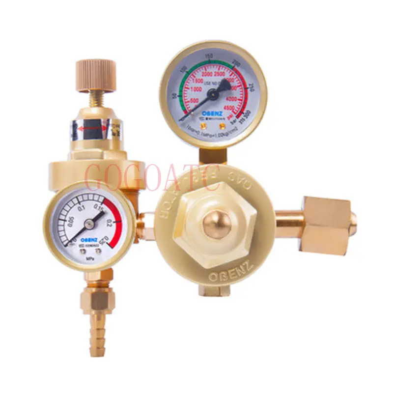 CO2 two welding machine welding gun carbon dioxide gas pressure gauge pressure reducing valve