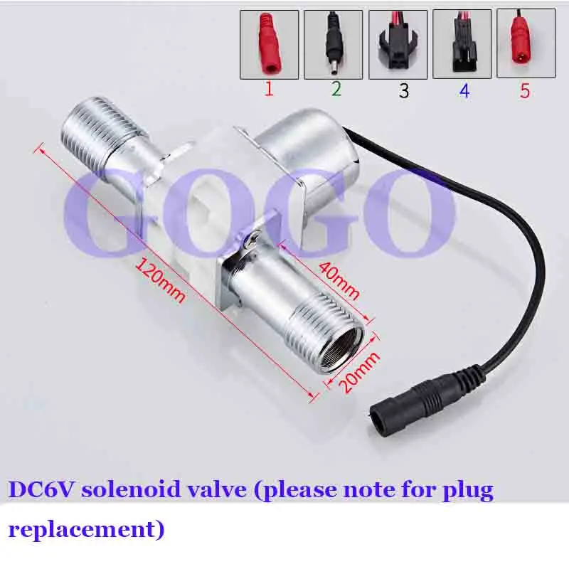 6V concealed urinal sensor, flush valve, faucet solenoid valve, urinal, urinal flusher accessories