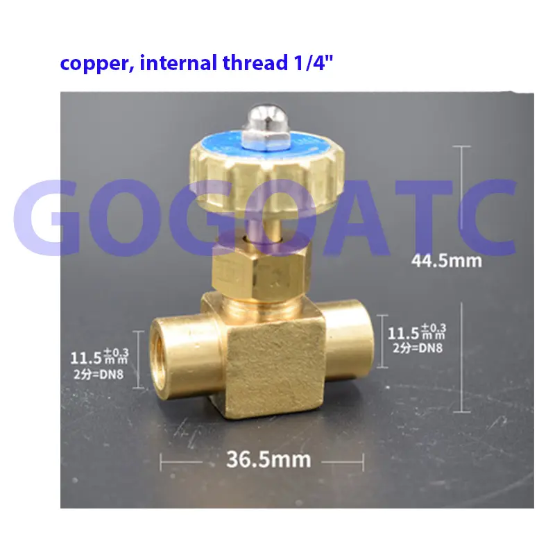 Copper needle valve adjustable card sleeve needle valve air flow regulating valve