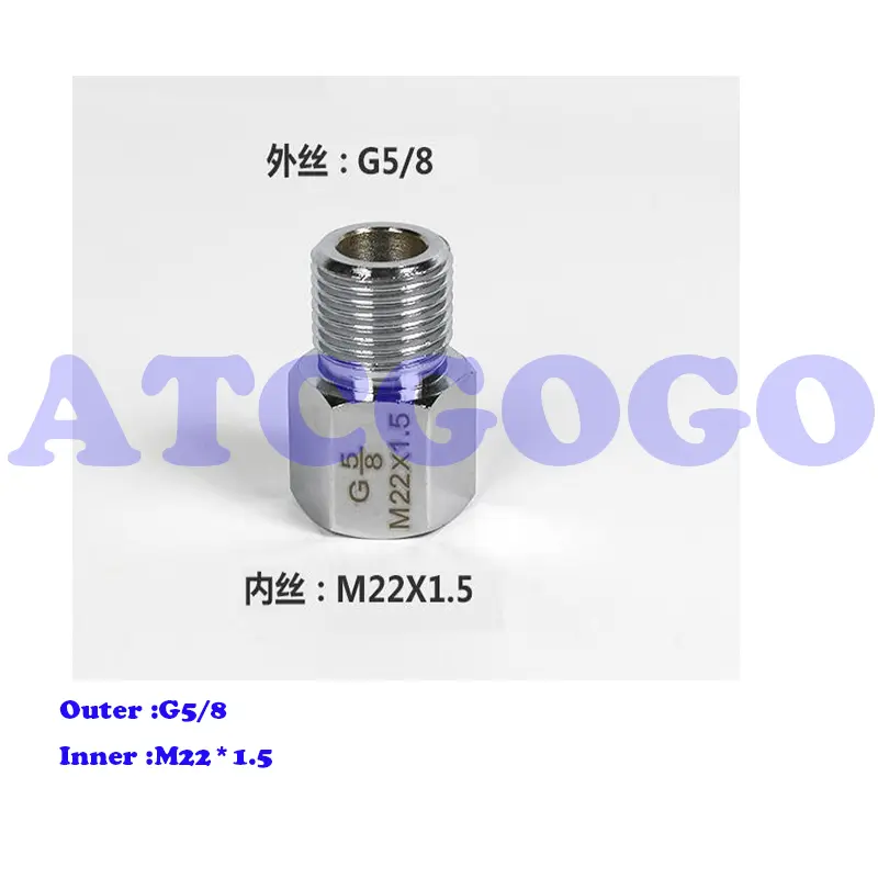 Carbon dioxide CO₂ regulating valve C metric to inch adapter W21.8 M22*1.5 G5/8 cylinder adapter