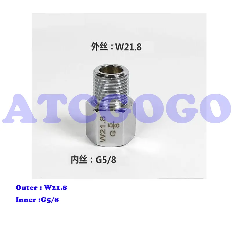 Carbon dioxide CO₂ regulating valve C metric to inch adapter W21.8 M22*1.5 G5/8 cylinder adapter