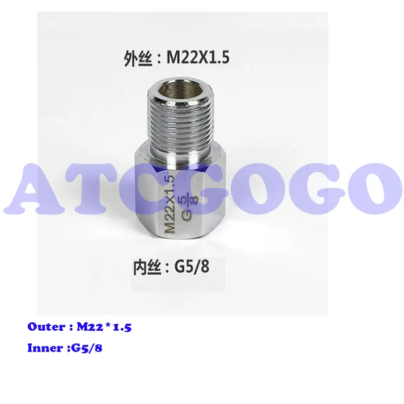 Carbon dioxide CO₂ regulating valve C metric to inch adapter W21.8 M22*1.5 G5/8 cylinder adapter