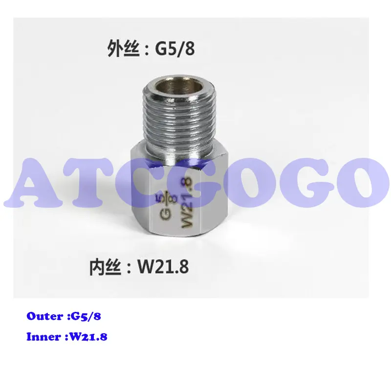 Carbon dioxide CO₂ regulating valve C metric to inch adapter W21.8 M22*1.5 G5/8 cylinder adapter