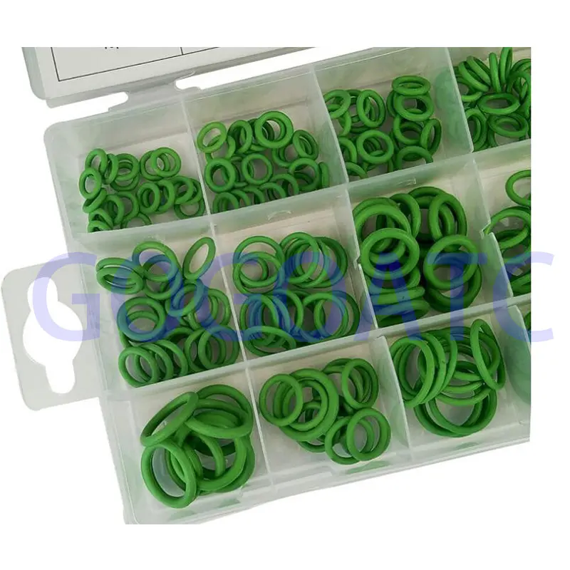 Air Conditioning Rubber Washer Assortment 270pc/set for R22 R134a Green/Purple Seal O-ring Gaskets 18 Sizes Standard Parts