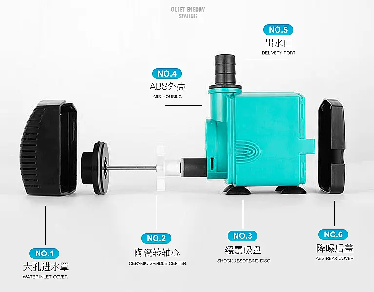 GOGO 220V 25W Submersible Aquarium Water Pumps Filter Fish Tank Aquarium Pond Pool Fountains Waterproof pure copper