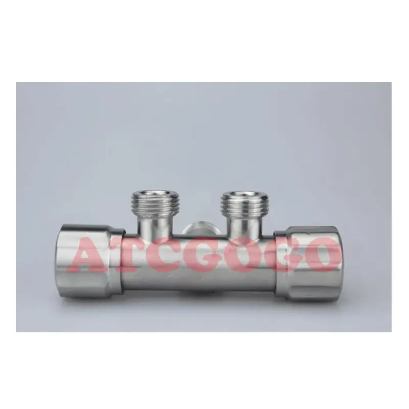 Double control double outlet 304 stainless steel three way angle valve