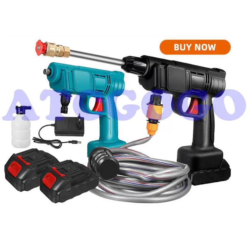Cordless High Pressure Washer Spray Water Gun Car Wash Pressure Water Nozzle Cleaning Machine