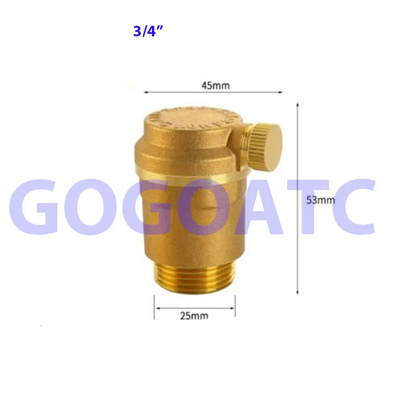 Heating boiler accessories antifreeze valve vertical household brass automatic exhaust valve