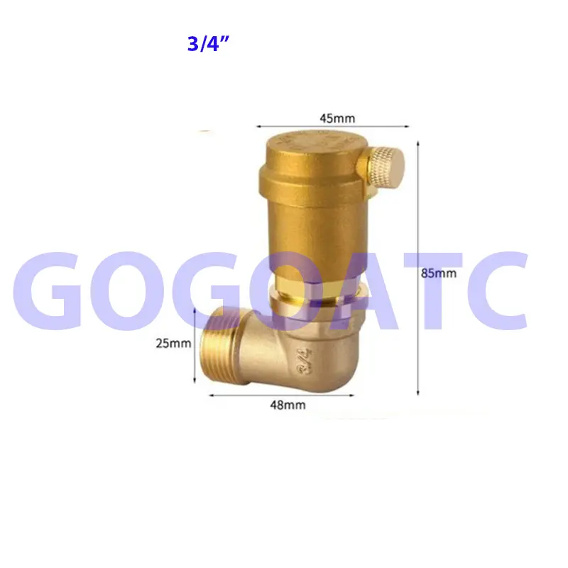 Heating boiler accessories antifreeze valve vertical household brass automatic exhaust valve