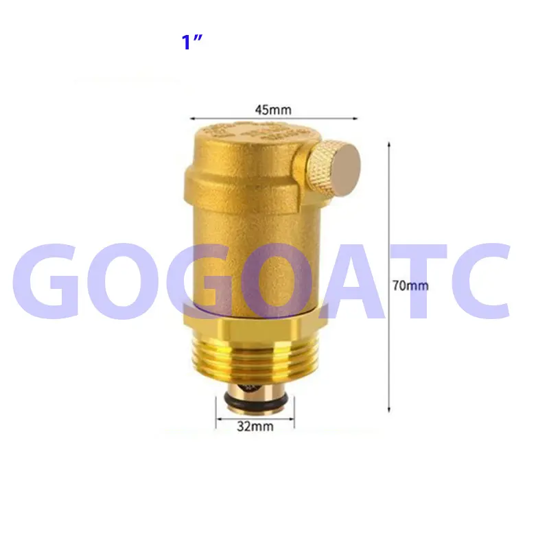 Heating boiler accessories antifreeze valve vertical household brass automatic exhaust valve