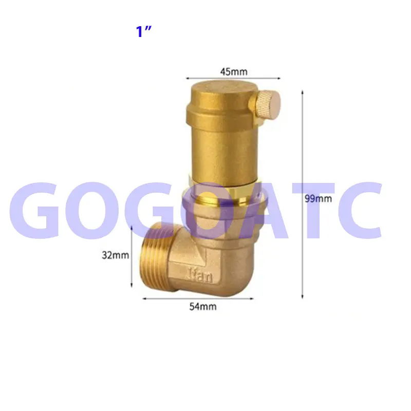 Heating boiler accessories antifreeze valve vertical household brass automatic exhaust valve
