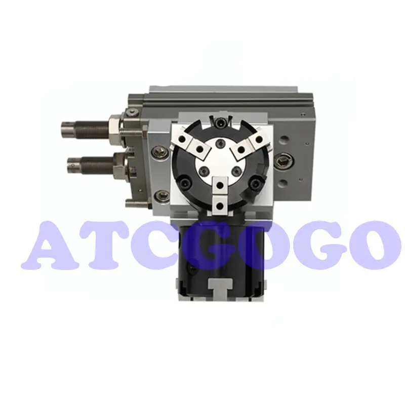 CNC machine tool loading and unloading truss manipulator cylinder swings 180 degrees reversing clamping cylinder