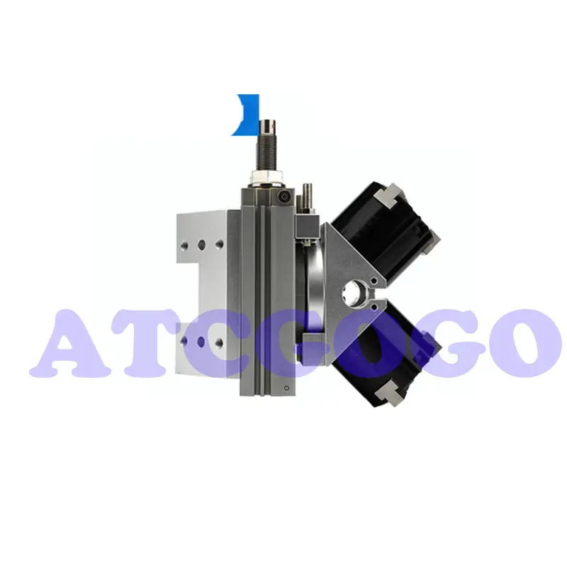 CNC machine tool loading and unloading truss manipulator cylinder swings 180 degrees reversing clamping cylinder
