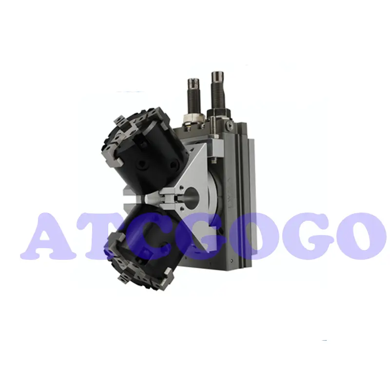 CNC machine tool loading and unloading truss manipulator cylinder swings 180 degrees reversing clamping cylinder
