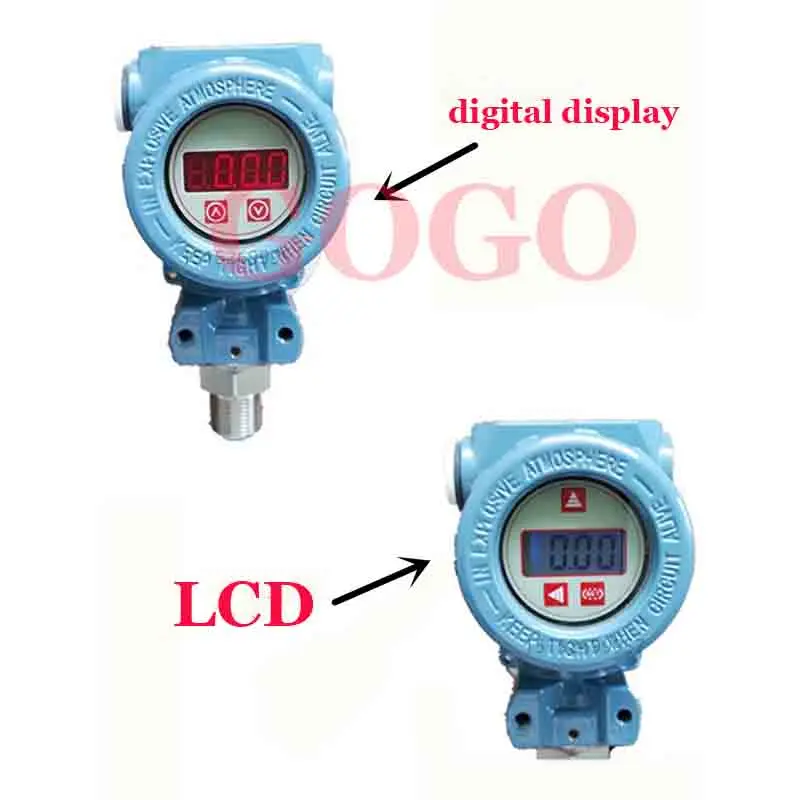 2088 hammer type high-precision thermometer head, pressure transmitter digital display round head, LCD liquid level display head