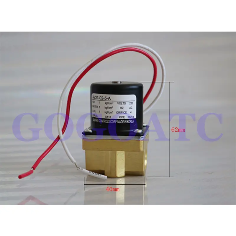 Two-position two-way solenoid valve, water valve, air valve, hot selling pneumatic components, all copper coils