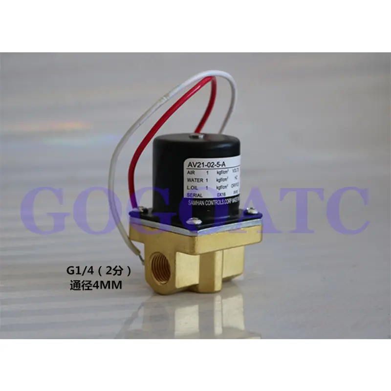 Two-position two-way solenoid valve, water valve, air valve, hot selling pneumatic components, all copper coils