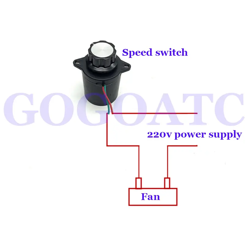 Kitchen fan speed switch 750w high power 220v stepless speed regulator potentiometer fan knob switch