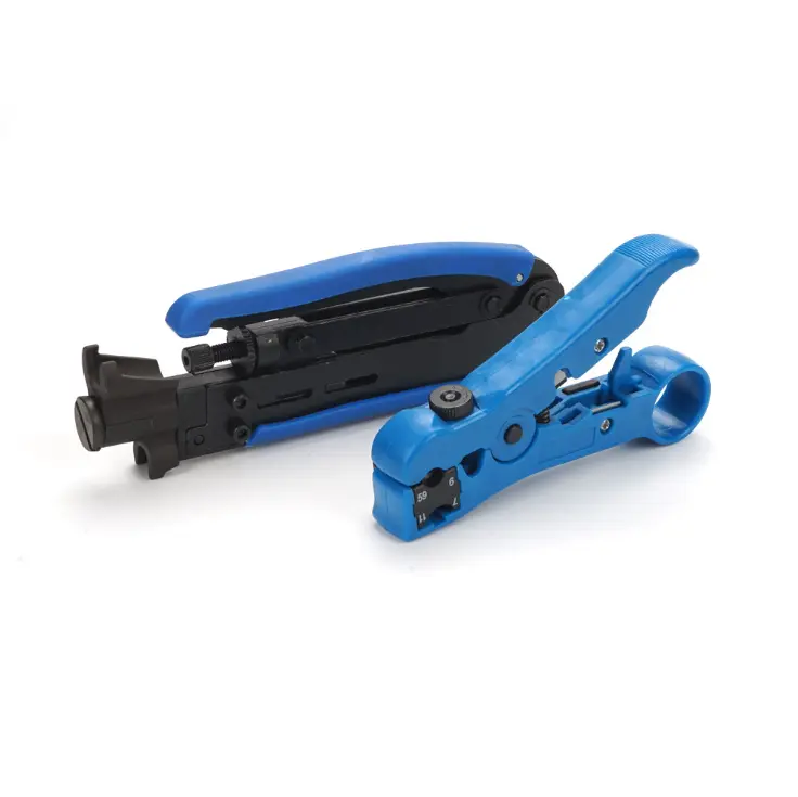 Stripper Coaxial Cable Crimping Tool Set For RG6 RG59 RG11 Wire Line Cutter Stripping Pliers Set Crimping Plier