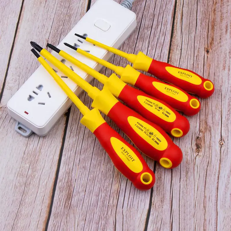 Develop VDE certification of Taiwan 1000V insulation 7pcs screwdriver set electrician screwdriver set screwdriver