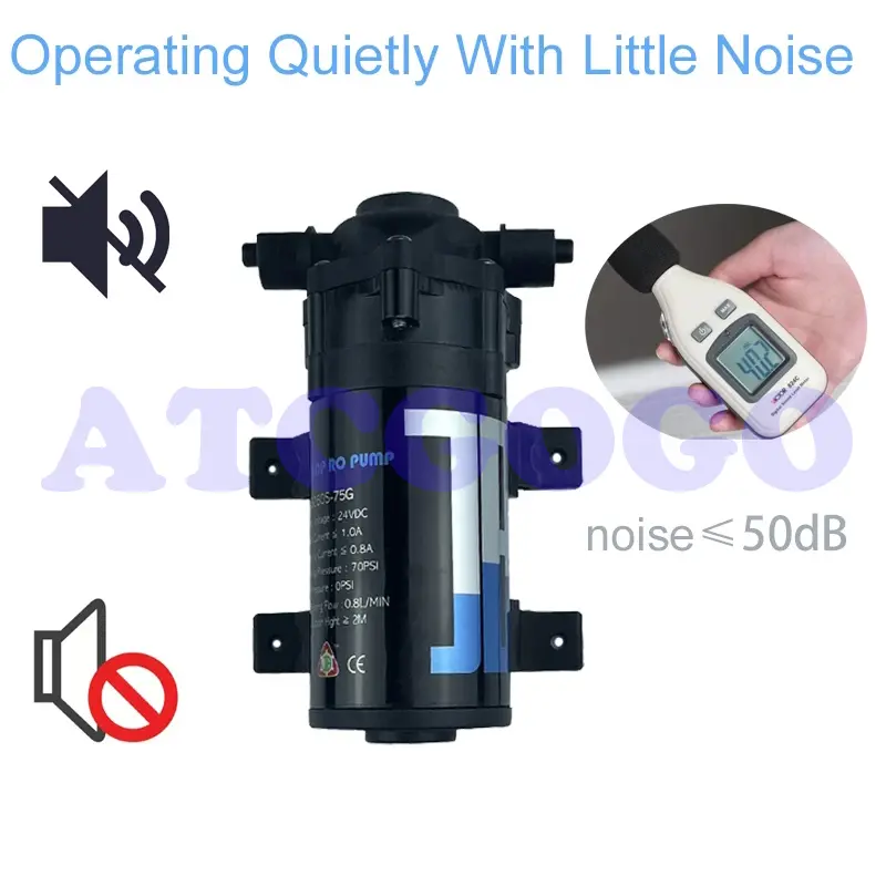 Mini Size Super quiet 24V DC water pump 0.8L/min aquarium pump for patio misting system