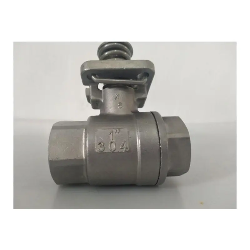 Stainless steel spring automatically resets the ball valve 4 points and 6 points thickened internal thread