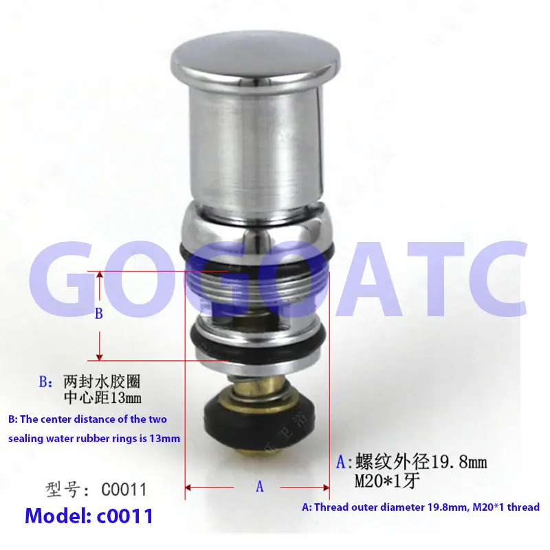 Surface mounted shower switching valve spring-type water diversion core Triple bathtub faucet diversion switch Faucet Cartridges