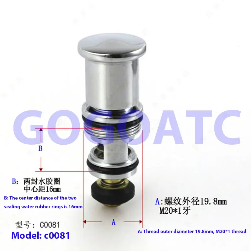 Surface mounted shower switching valve spring-type water diversion core Triple bathtub faucet diversion switch Faucet Cartridges