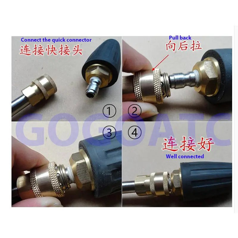 Ultra-high pressure 360-degree lotus rotating nozzle car washing machine cleaning machine peeling bark, rust removing product 1/