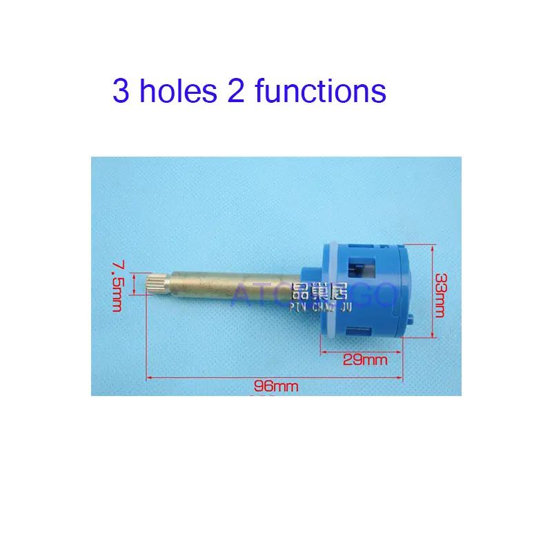 Bathtub split faucet 33mm diverter spool Extended copper rod ceramic shunt switch water