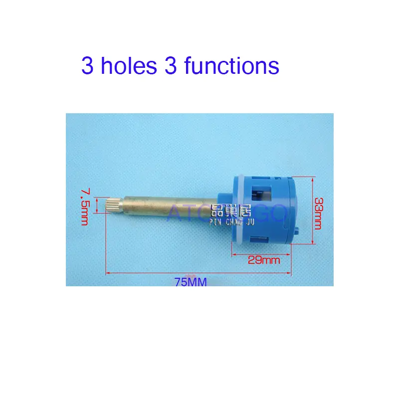 Bathtub split faucet 33mm diverter spool Extended copper rod ceramic shunt switch water