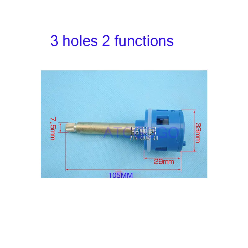 Bathtub split faucet 33mm diverter spool Extended copper rod ceramic shunt switch water