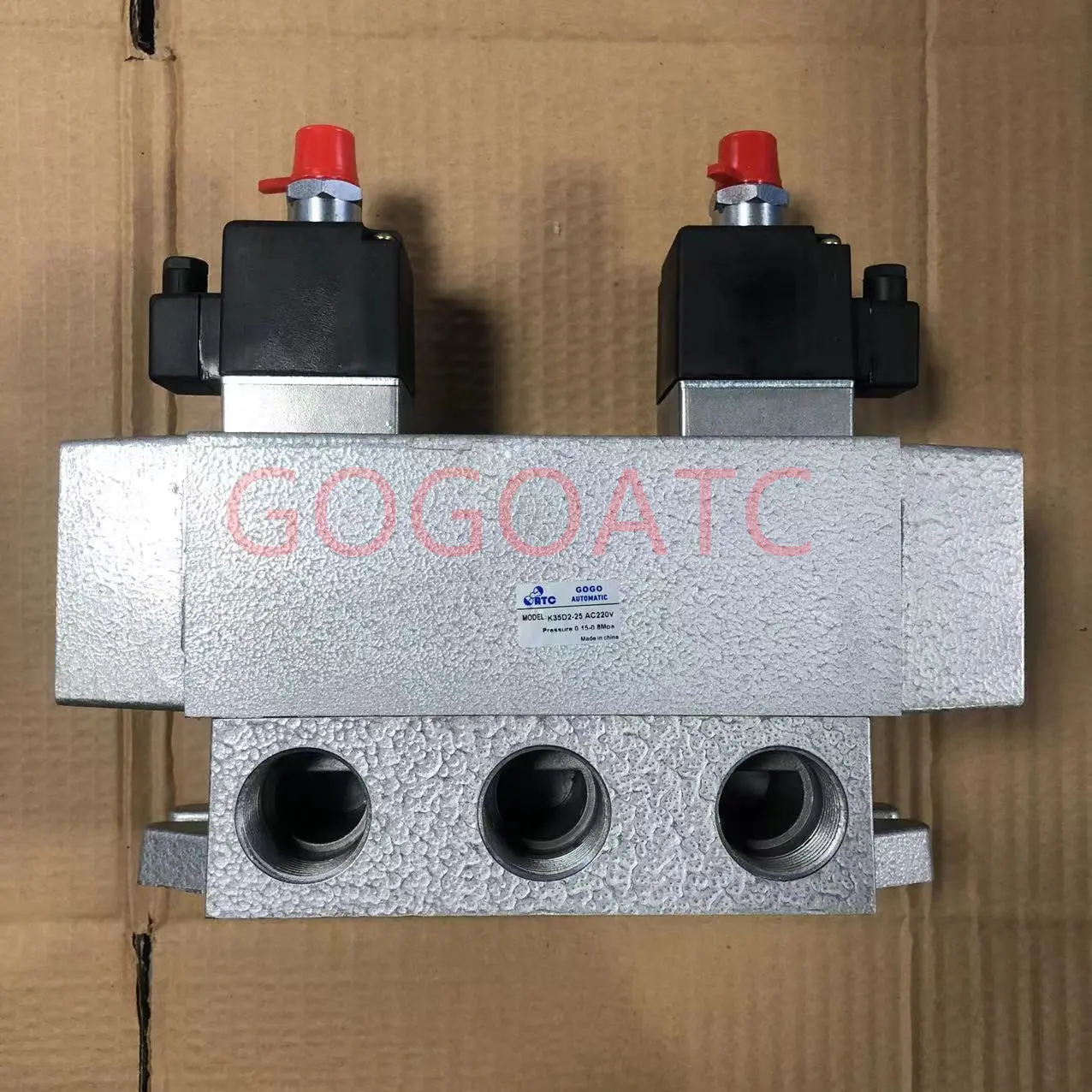 Double electric control solenoid valve K35D2H-6 8 10 15 20 25 slide valve three-position five-way pneumatic reversing valve