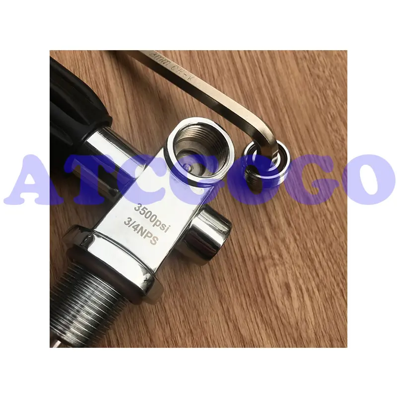 Diving bottle head valve G3/4 diving gas cylinder valve switch K type bottle head valve aluminum alloy bottle carbon fiber bottl