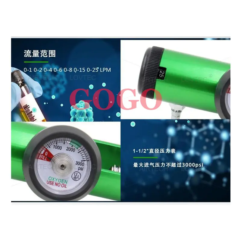 Inexpensive Oxygen Regulator 870 CGA 0-15 LPM