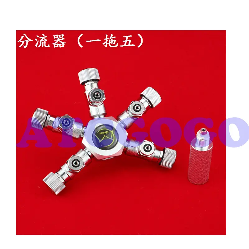Multi-channel shunt for carbon dioxide bubble counter, CO2 one for two, one for three, one for six shunt