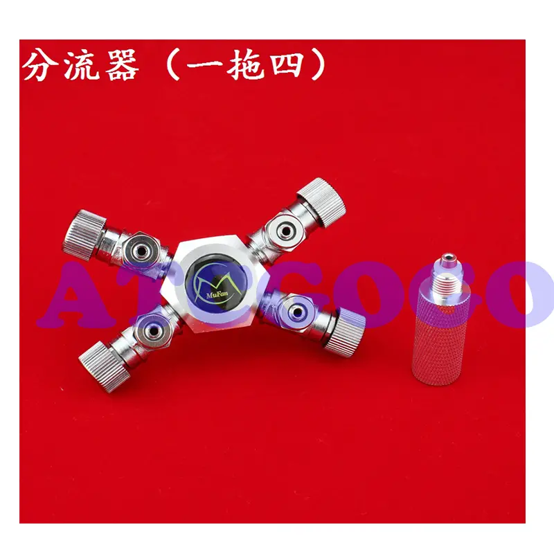 Multi-channel shunt for carbon dioxide bubble counter, CO2 one for two, one for three, one for six shunt