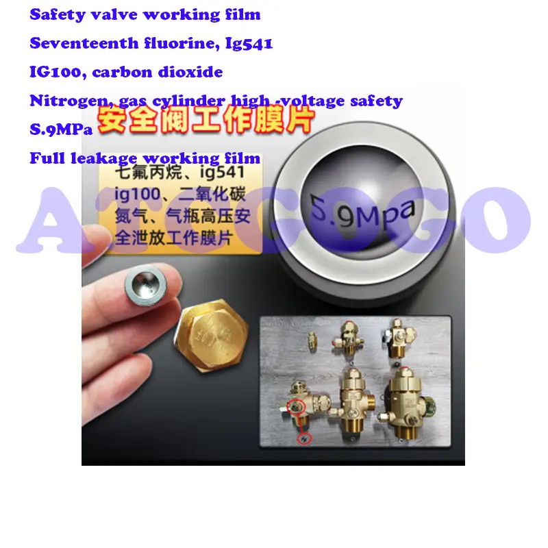 Gas cylinder high -pressure insurance safety pressure device blasting film
