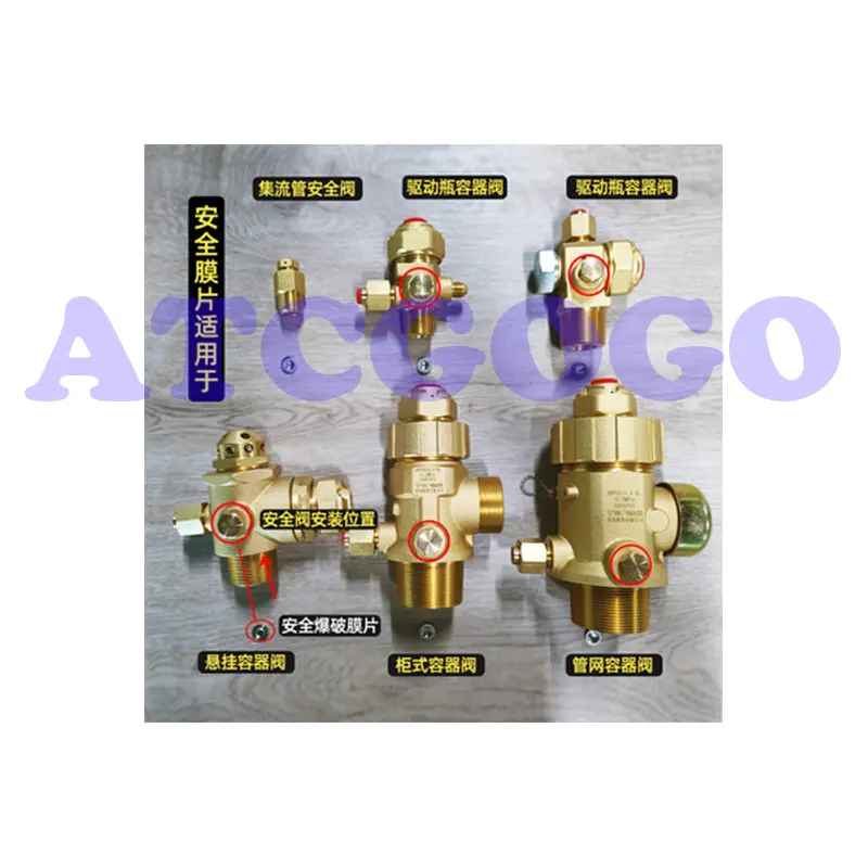 Gas cylinder high -pressure insurance safety pressure device blasting film