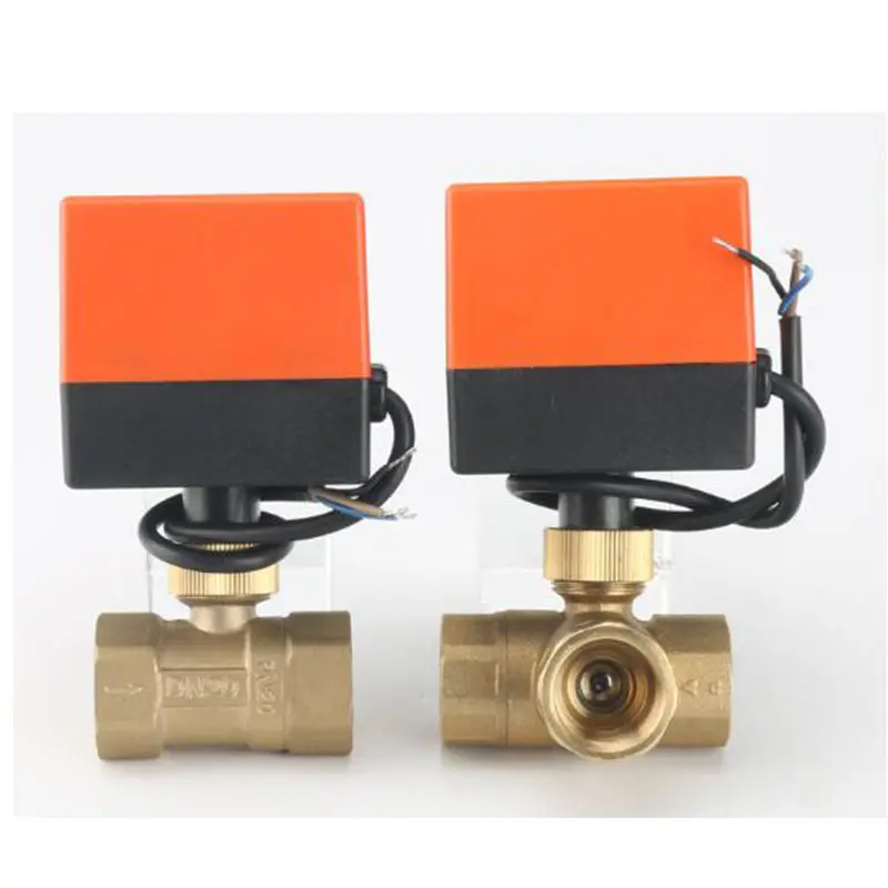 Electric Ball Valve Two-way Three-way Central Air Conditioning Fan Coil Unit Two-way Valve DN15 20 2532 40