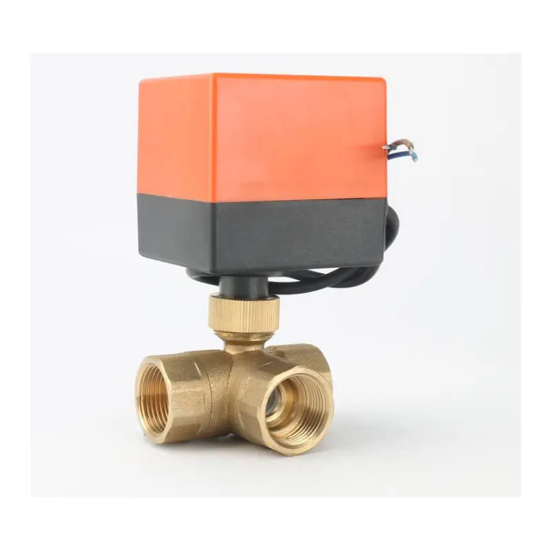 Electric Ball Valve Two-way Three-way Central Air Conditioning Fan Coil Unit Two-way Valve DN15 20 2532 40