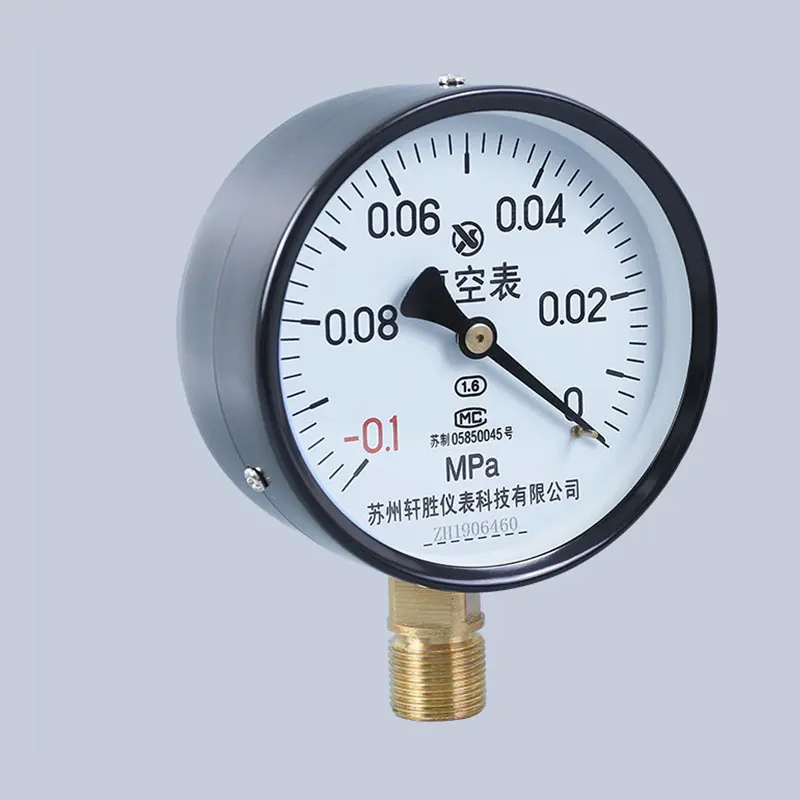Y100 -0.1-0-100MPa Vacuum gauge Vacuum pressure gauge Pointer negative pressure gauge Thread: M20*1.5